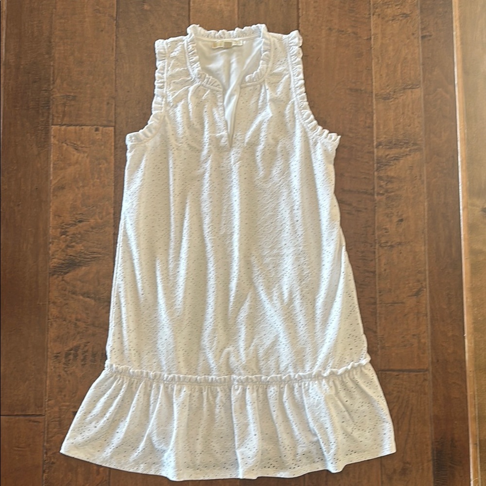 Michael Kors White Ruffled Sundress